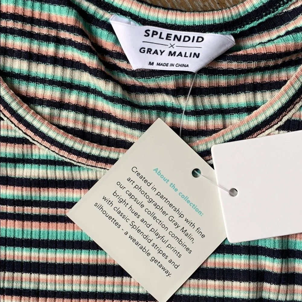 SPLENDID x GRAY MALIN La Plage Striped Tank Dress M